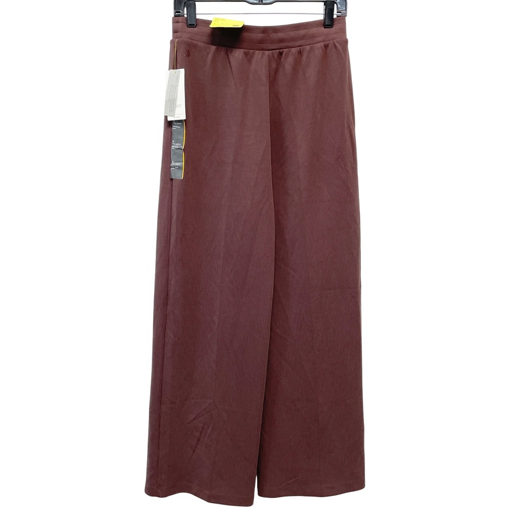 All in Motion Women's Brown Airy Sleek Ribbed Wide Leg Pants Size Small - Picture 3 of 6